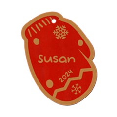 Personalized Christmas Name Glove 1 - Wood Ornament