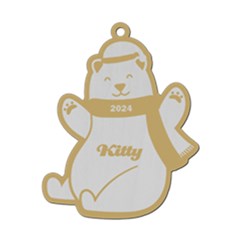 Personalized Christmas Name Solar Bear 1 - Wood Ornament Personalized Christmas Name Solar Bear 1 - Wood Ornament