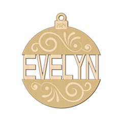 Personalized Christmas Ball Name 1 - Wood Ornament