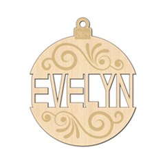 Personalized Christmas Ball Name 2 - Wood Ornament Personalized Christmas Ball Name 2 - Wood Ornament