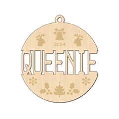 Personalized Christmas Ball Name 1 - Wood Ornament Personalized Christmas Ball Name 1 - Wood Ornament