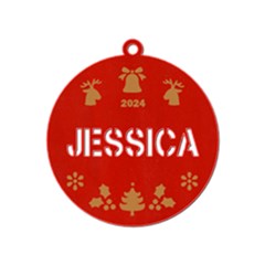 Personalized Christmas Ball Name 2 - Wood Ornament