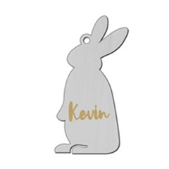 Personalized Easter Bunny Name 1 - Wood Ornament