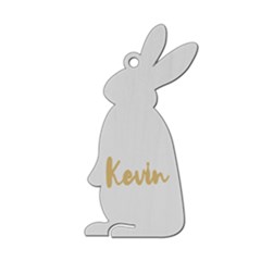 Personalized Easter Bunny Name 1 - Wood Ornament