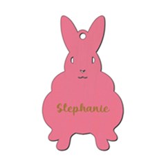 Personalized Easter Bunny Name 3 - Wood Ornament