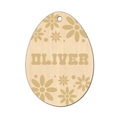 Personalized Easter Basket Tag Name 3 - Wood Ornament