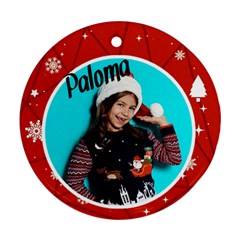 Xmas photo Circle Ornaments - Round Ornament (Two Sides)