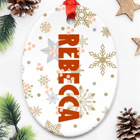 Xmas White Pattern Ornament By Oneson Front