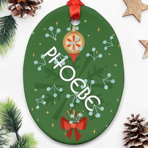 Xmas Bell Pattern Ornament By Oneson Front