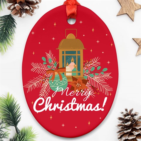 Xmas Bell Pattern Ornament By Oneson Back