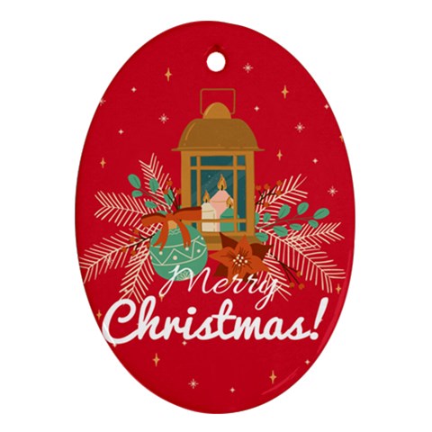 Xmas Bell Pattern Ornament By Oneson Back