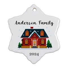 Personalized Christmas Family Name - Ornament (Snowflake)