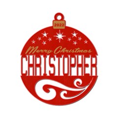 Personalized Christmas Ball Name 2 - Wood Ornament