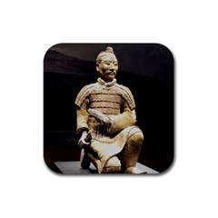 Terracotta Warrior coaster - Rubber Coaster (Square)