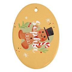 Personalized Christmas Gingerbread Name - Ornament (Oval)