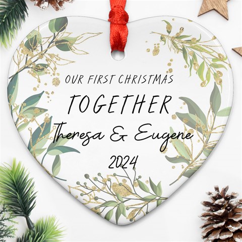 Personalized First Christmas Together Couple Name By Joe Front