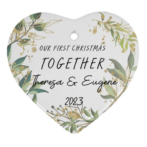 Personalized First Christmas Together Couple Name By Joe Front