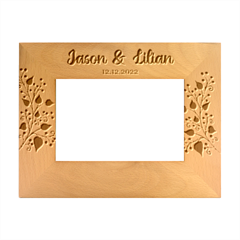 Personalized Name Wedding Blessing Wood Frame - Photo Wood Frame 4  x 6 