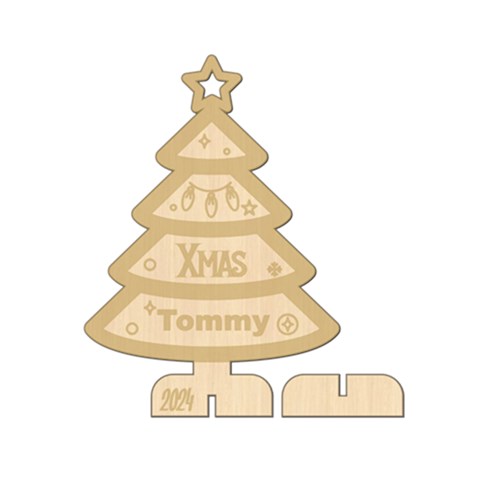 Personalized 3d Xmas Tree Ornament By Oneson Front
