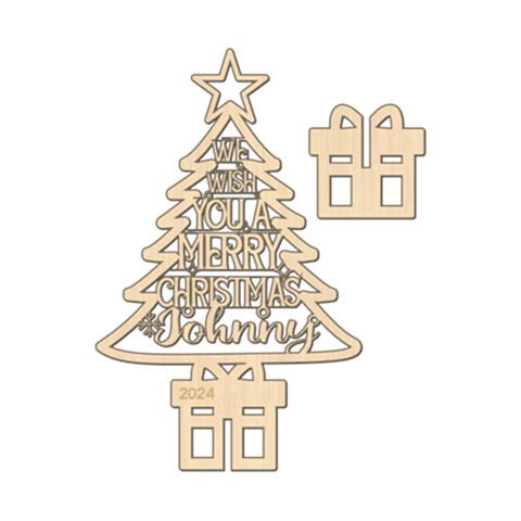 Personalized 3d Xmas Tree3 Ornament By Oneson Front