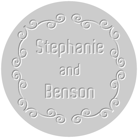 Personalized Wedding Embosser By Joe 1.5 x1.5  Stamp