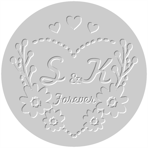 Personalized Wedding Embosser By Joe 1.5 x1.5  Stamp