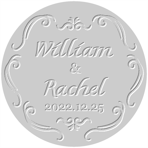 Personalized Grand Embosser By Joe 1.5 x1.5  Stamp