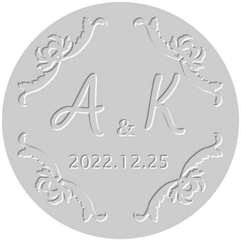 Personalized Wedding Embosser By Joe 1.5 x1.5  Stamp