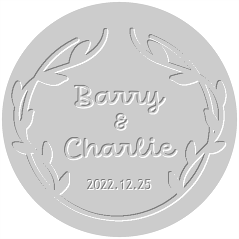 Personalized Wedding Embosser By Joe 1.5 x1.5  Stamp