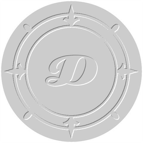 Personalized Initial Embosser By Joe 1.5 x1.5  Stamp