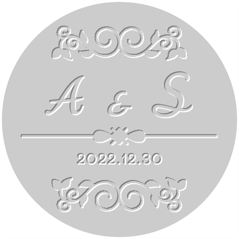 Personalized Initial Wedding Embosser By Joe 1.5 x1.5  Stamp
