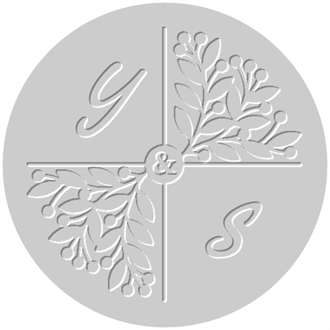 Personalized Initial Wedding Embosser By Joe 1.5 x1.5  Stamp