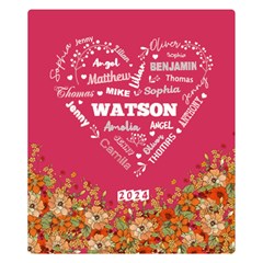 Personalized Family Name Love Heart Flower