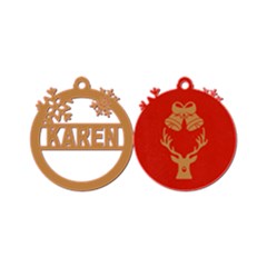 Personalized 2 Layers Xmas Graphic Ornament - Wood Ornament Personalized 2 Layers Xmas Graphic Ornament - Wood Ornament