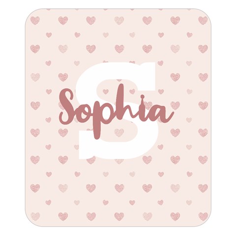 Personalized Name Heart Love Pink By Wanni 50 x40  Blanket Front