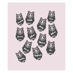  Personalized Name Bear Family (5 styles) - Two Sides Premium Plush Fleece Blanket (Small)