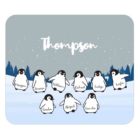 Personalized Name Penguin Family By Wanni 50 x40  Blanket Front