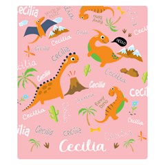 Personalized Baby Dinosaur Blanket (5 styles) - Two Sides Premium Plush Fleece Blanket (Small)