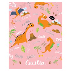 Personalized Baby Dinosaur Blanket - Two Sides Premium Plush Fleece Blanket (Medium)