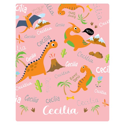 Personalized Baby Dinosaur Blanket By Joe 60 x50  Blanket Front