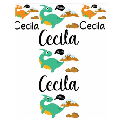 Personalized Baby Dinosaur Blanket By Joe 60 x50  Blanket Front