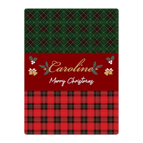 Personalized Christmas Blanket By Joe 35 x27  Blanket Front