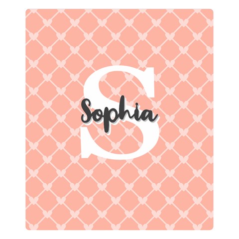 Personalized Name Monogram Heart Love Cross By Wanni 50 x40  Blanket Front