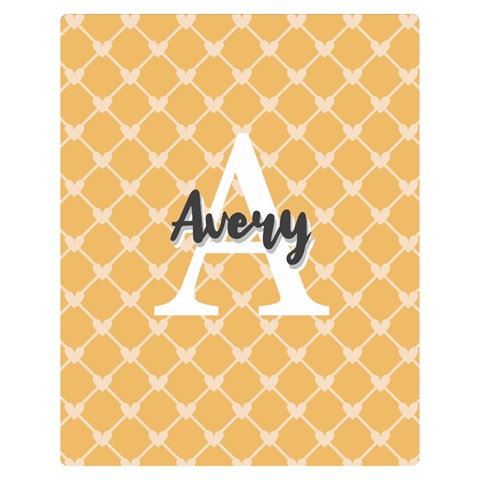 Personalized Name Monogram Heart Love Cross By Wanni 60 x50  Blanket Front