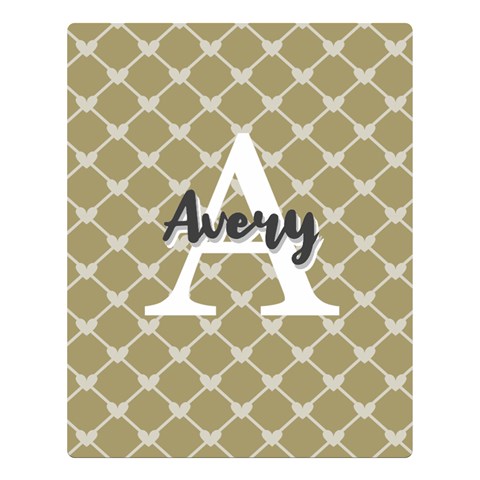 Personalized Name Monogram Heart Love Cross By Wanni 80 x60  Blanket Front