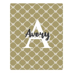 Personalized Name Monogram Heart Love Cross - Two Sides Premium Plush Fleece Blanket (Large)