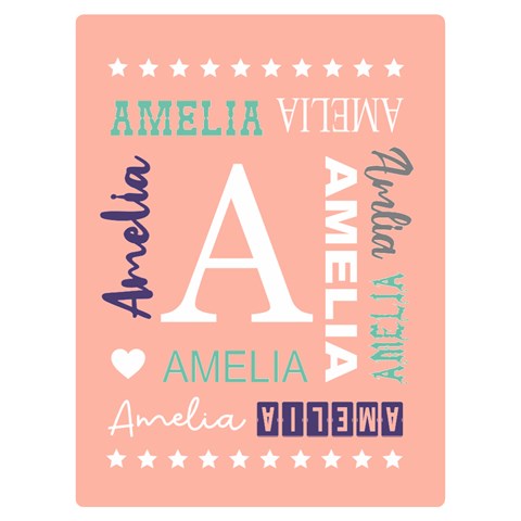 Personalized Name By Wanni 40 x30  Blanket Front