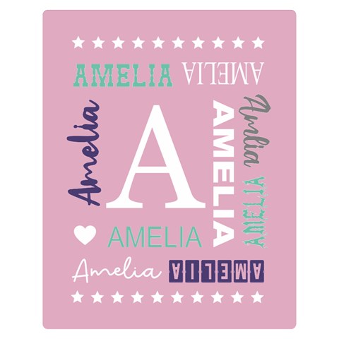 Personalized Name By Wanni 60 x50  Blanket Front