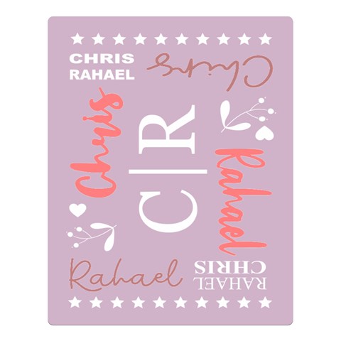 Personalized Name Wedding Family Love By Wanni 80 x60  Blanket Front