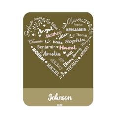 Personalized Family Name Love Heart By Wini 35 x27  Blanket Front